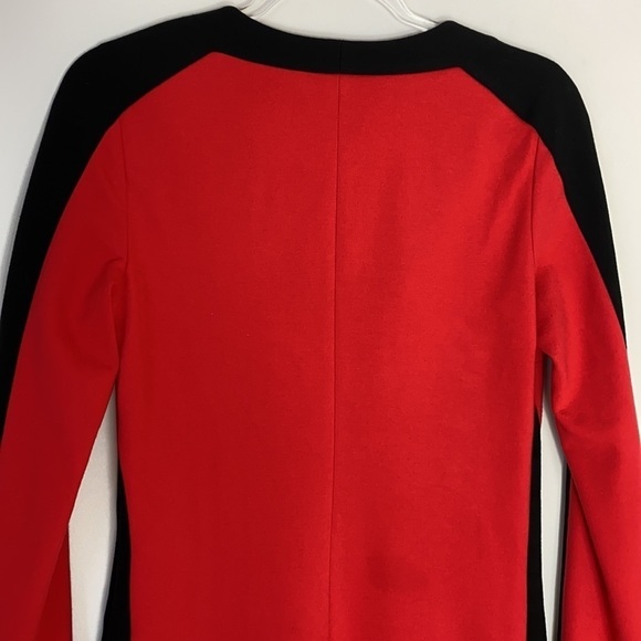 Diane von Furstenberg Elektra red and black ponte long sleeve dress size 8 - Picture 4 of 10